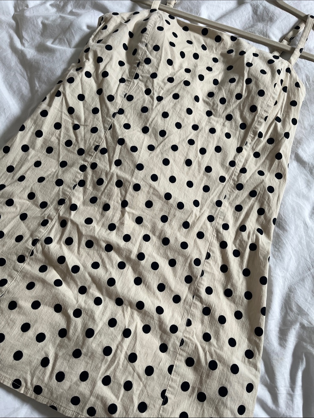 Abercrombie & Fitch Bra-free Everyday Skort mini dress in White Polka Dot - Picture 6 of 10